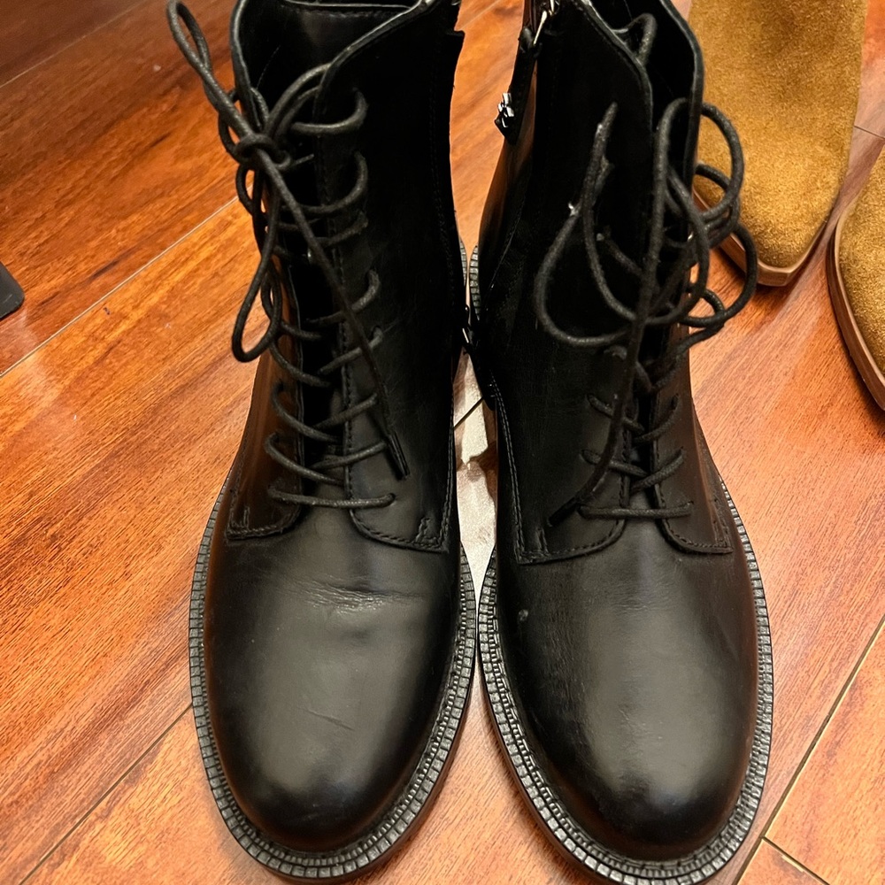 Sam Edelman Black Lace-Up Boots NWOT